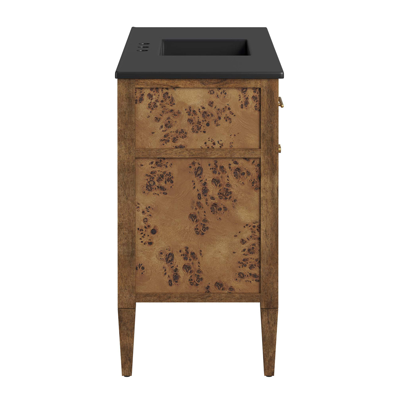 Elaria Single Sink Vanity Unit, Extra Large, Black & Brown