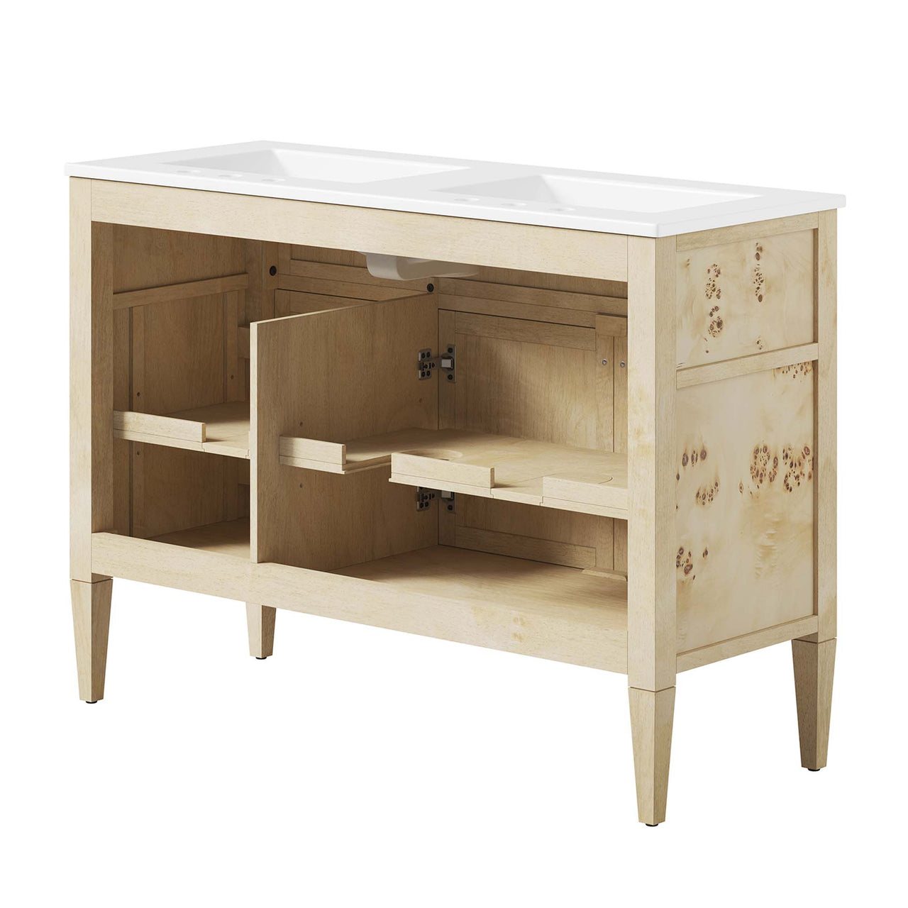 Elaria Double Sink Vanity Unit, Extra Large, White & Cream