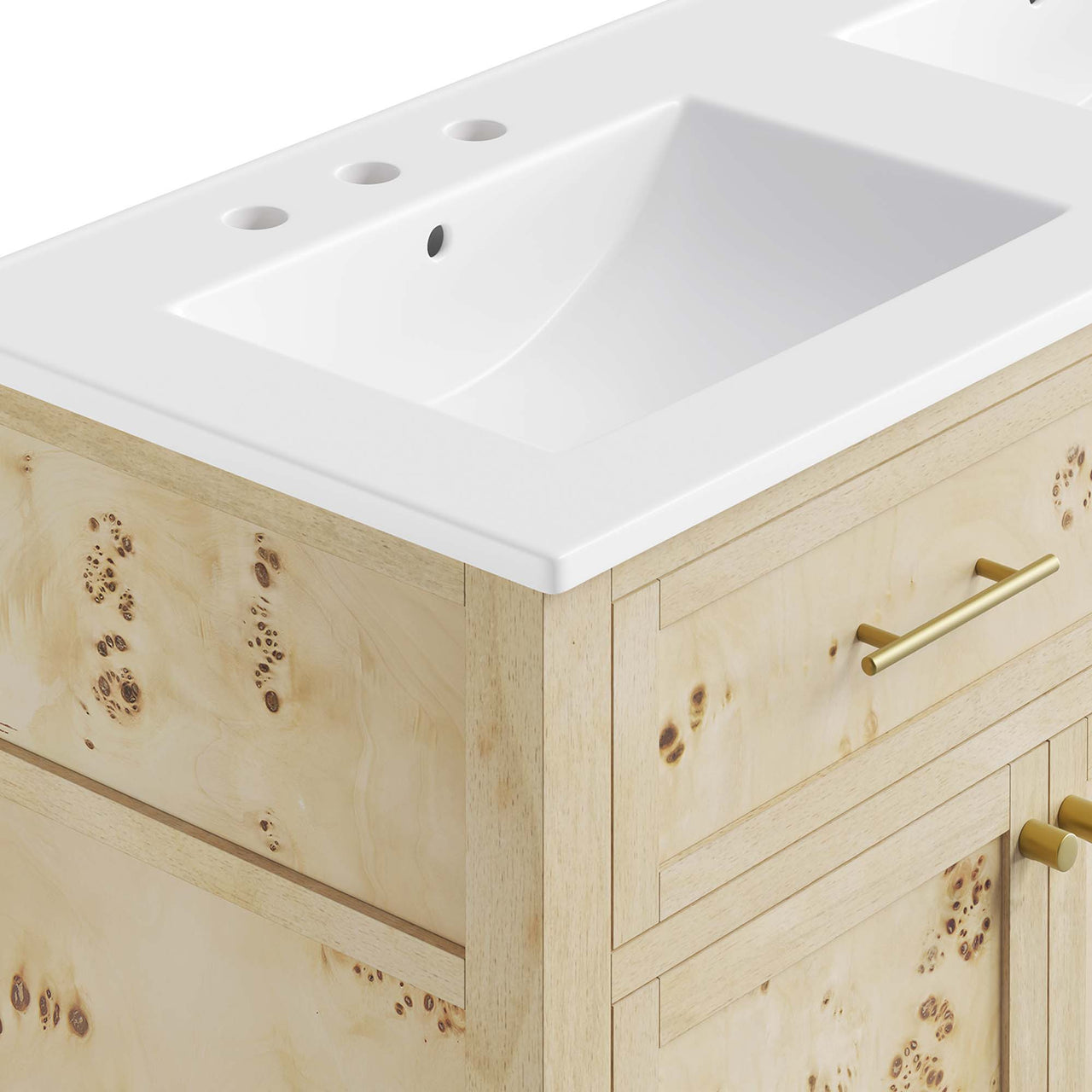 Elaria Double Sink Vanity Unit, Extra Large, White & Cream