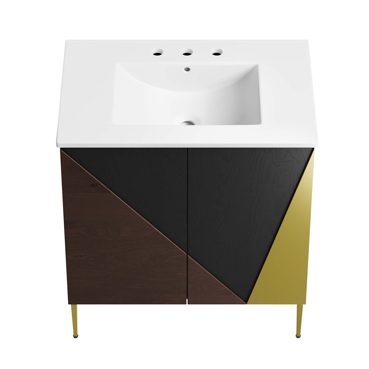 Auror Vanity Unit, Medium, White & Black