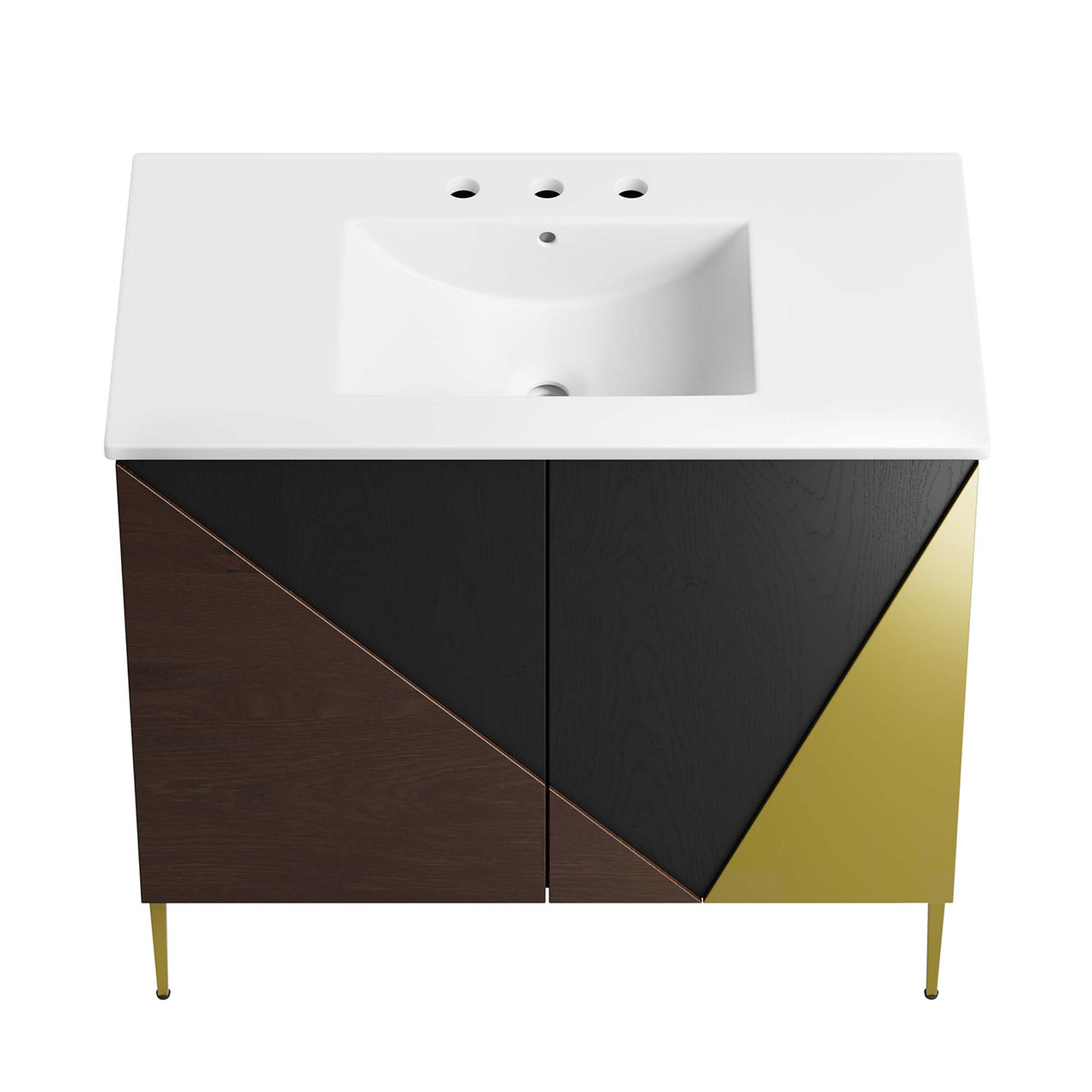 Auror Vanity Unit, Large, White & Black