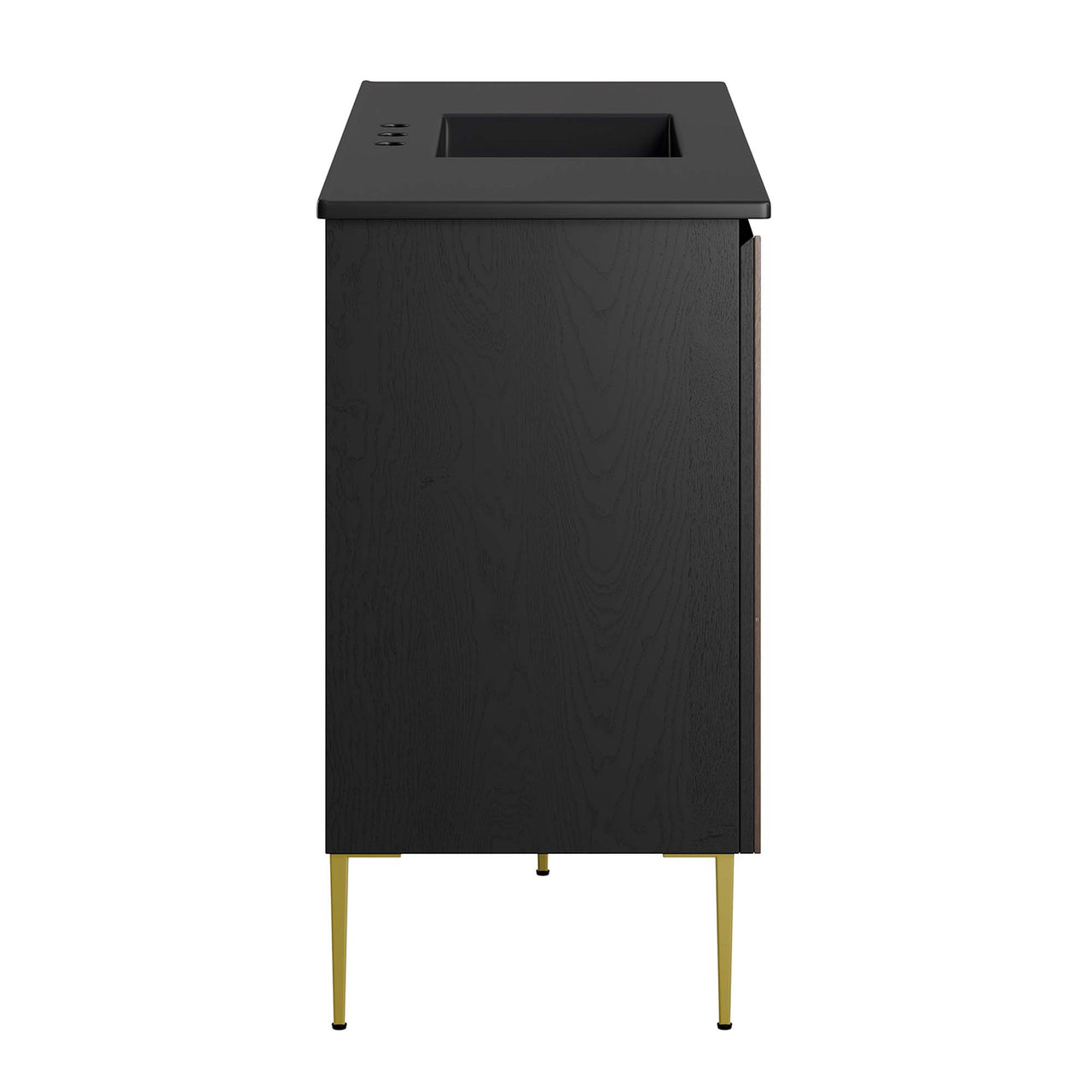 Auror Single Sink Vanity Unit, Extra Large, Black
