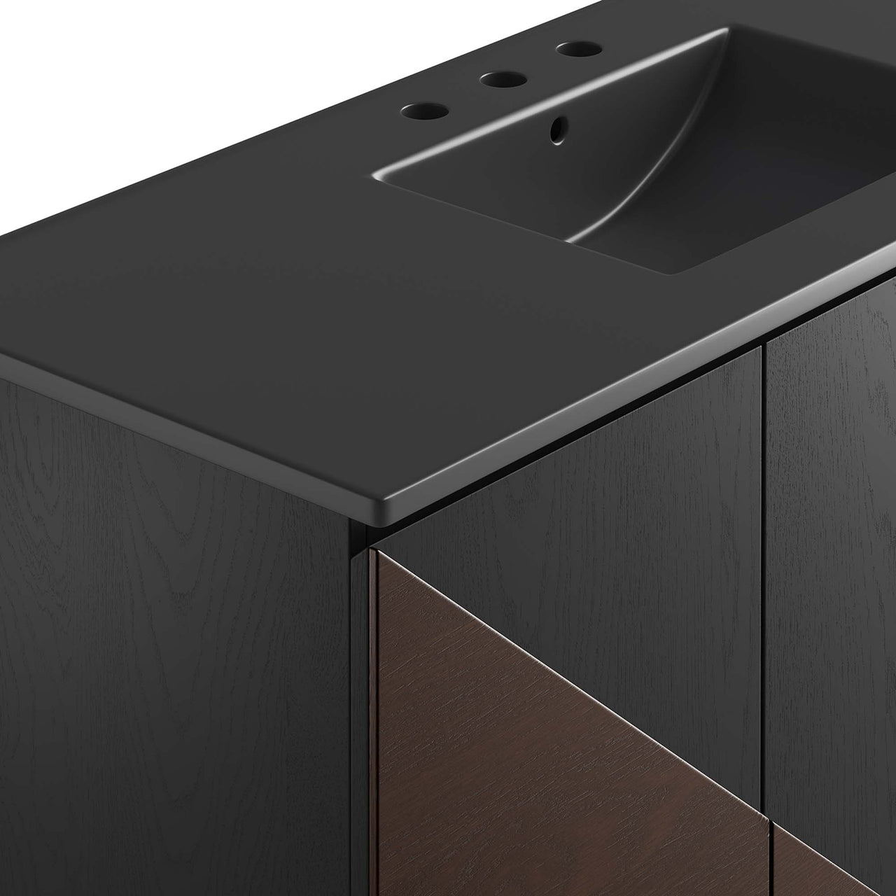 Auror Single Sink Vanity Unit, Extra Large, Black