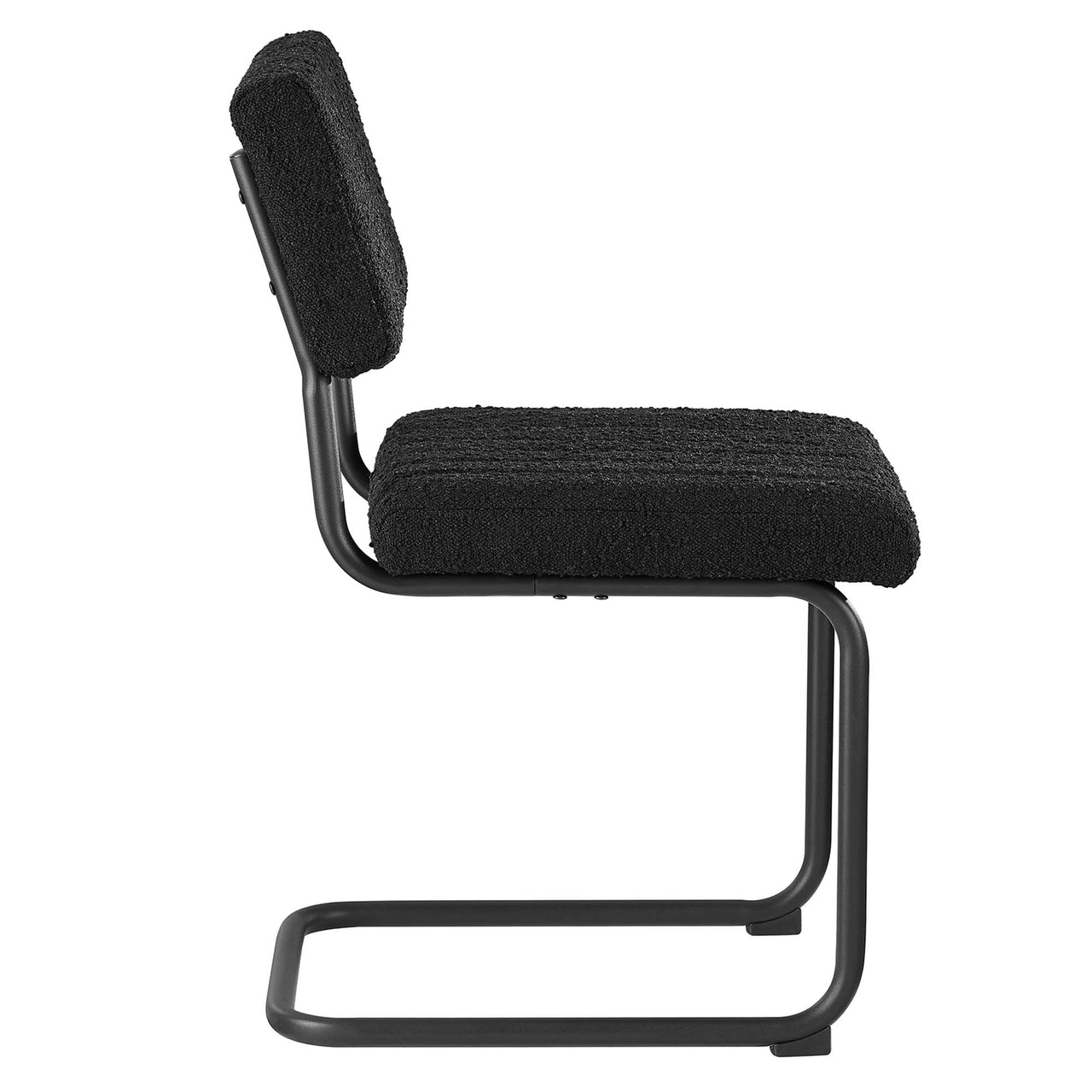 Glide Boucle Dining Chair Set of 2, Black