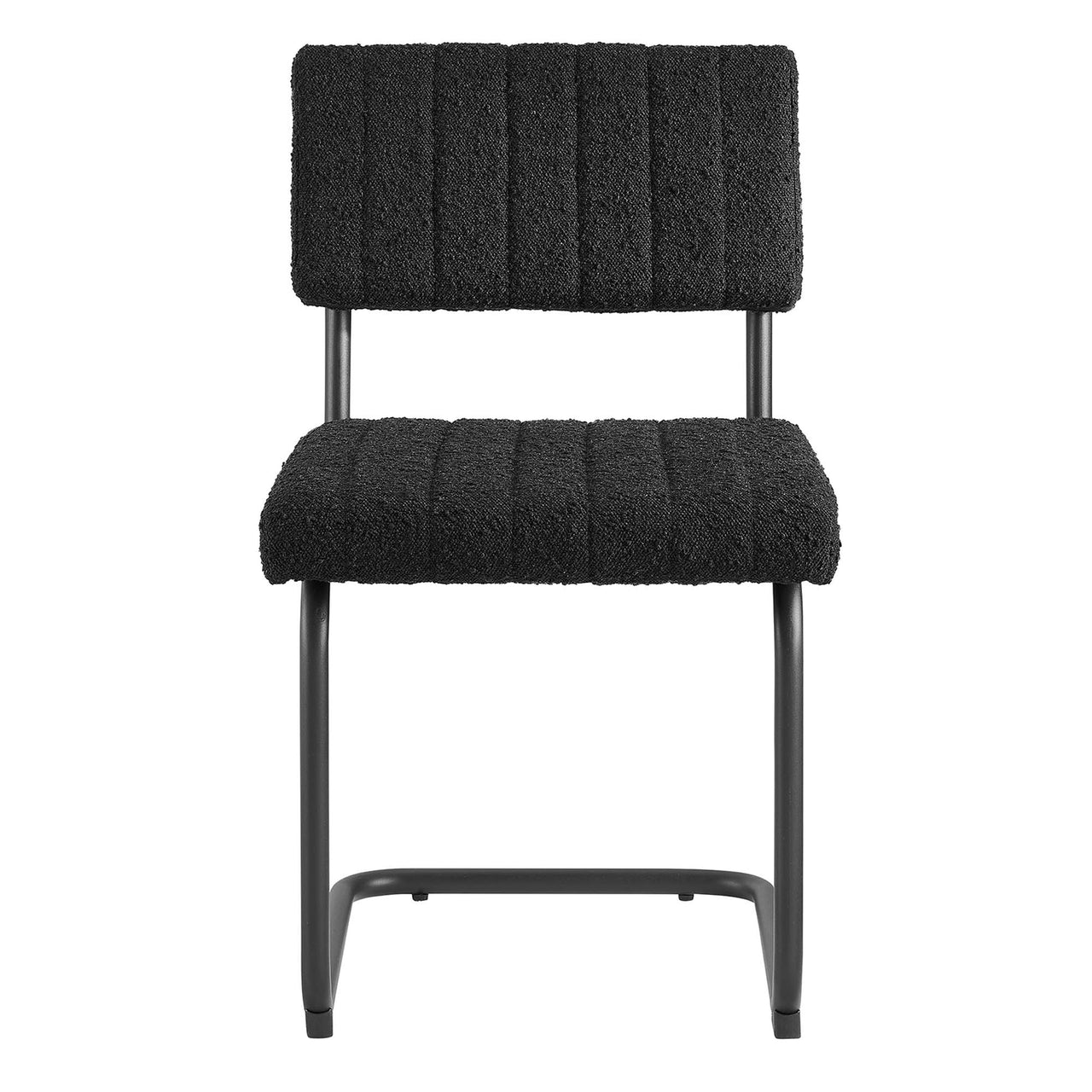 Glide Boucle Dining Chair Set of 2, Black