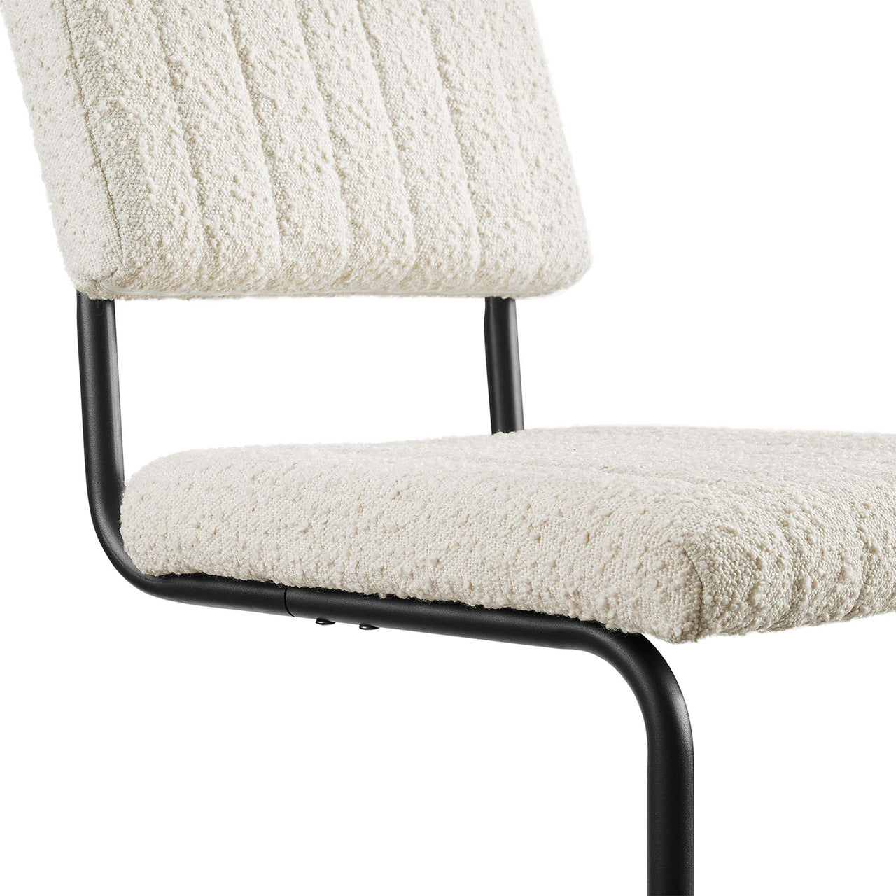 Glide Boucle Dining Chair Set of 2, Ivory
