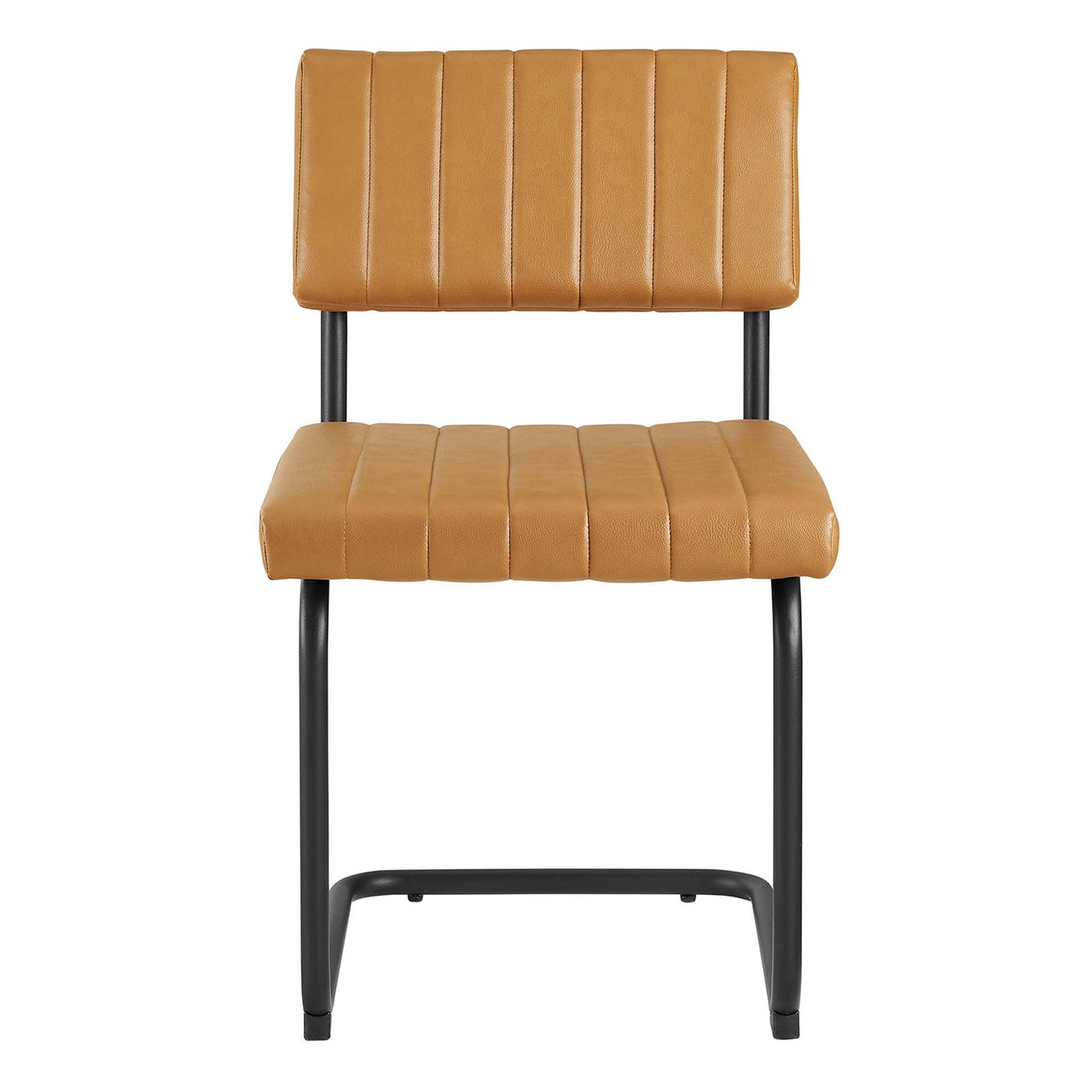 Glide Eco-Leather Dining Chair Set of 2, Tan