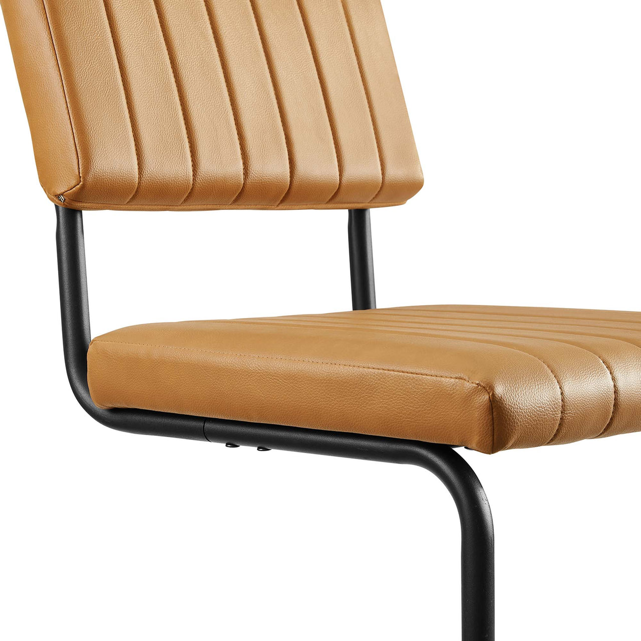 Glide Eco-Leather Dining Chair Set of 2, Tan