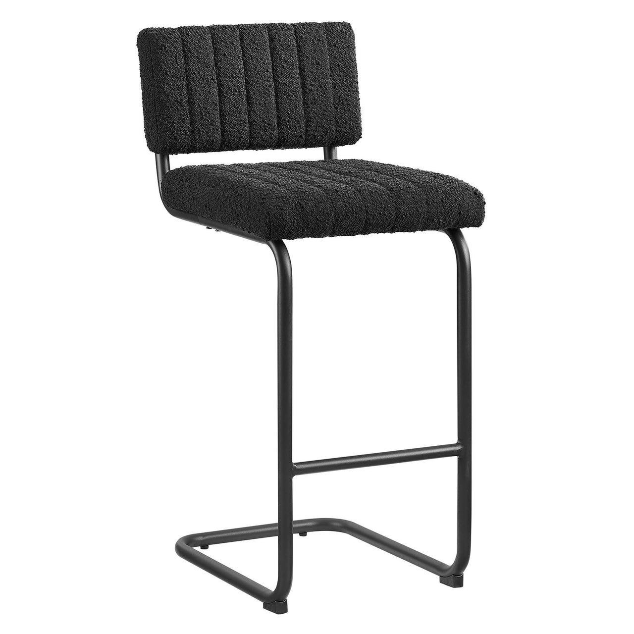 Glide Boucle Counter Stools Set of 2, Black