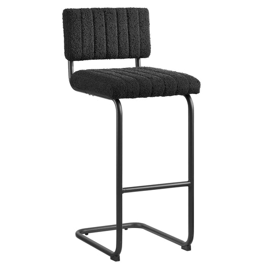 Glide Boucle Bar Stools Set of 2, Black