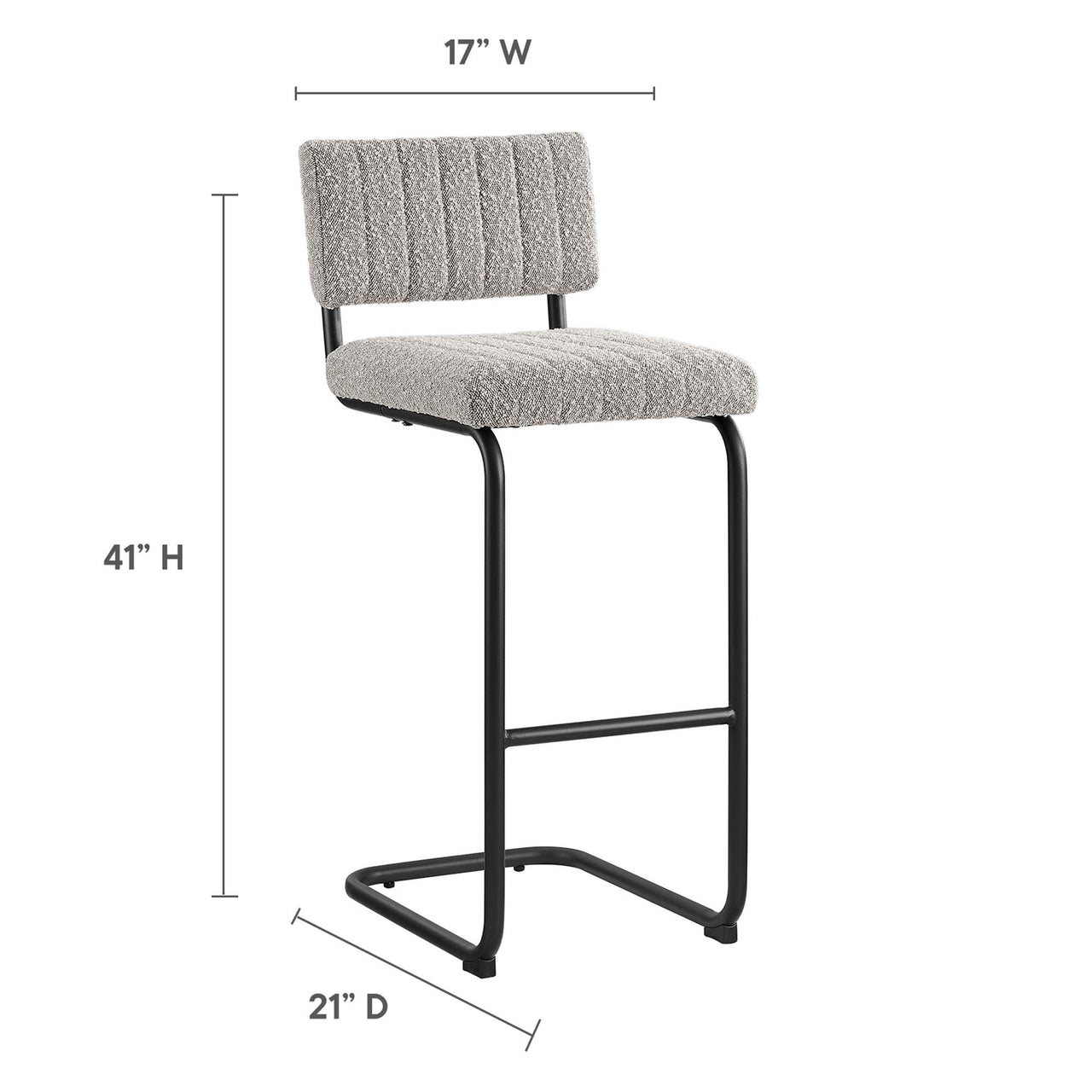 Glide Boucle Bar Stools Set of 2, Taupe
