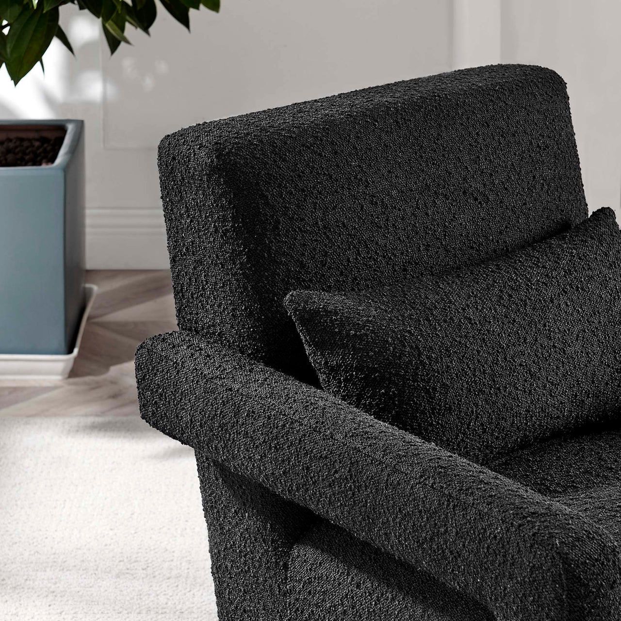 Illusion Boucle Armchair, Black