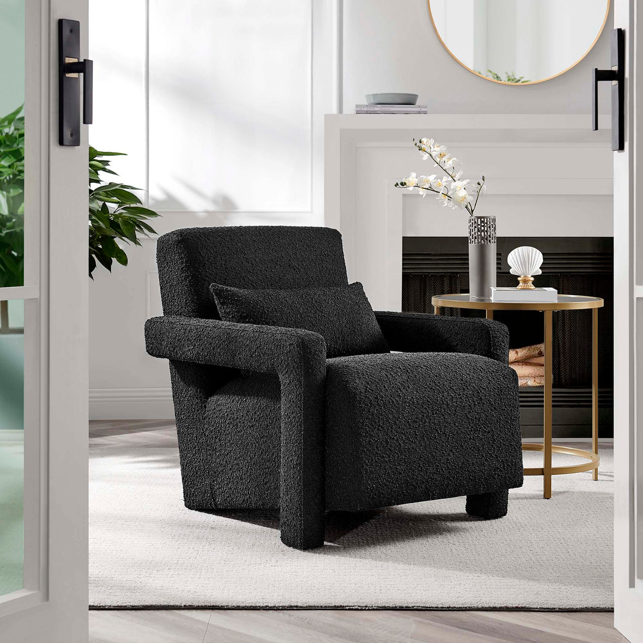 Illusion Boucle Armchair, Black