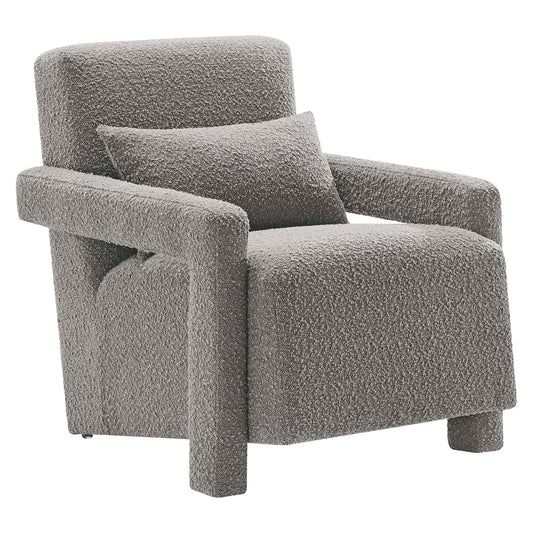 Illusion Boucle Armchair, Light Gray