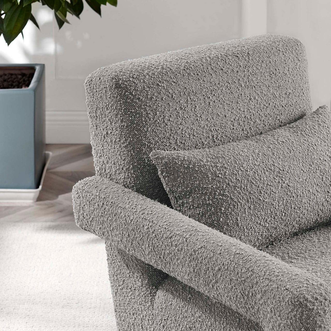 Illusion Boucle Armchair, Light Gray