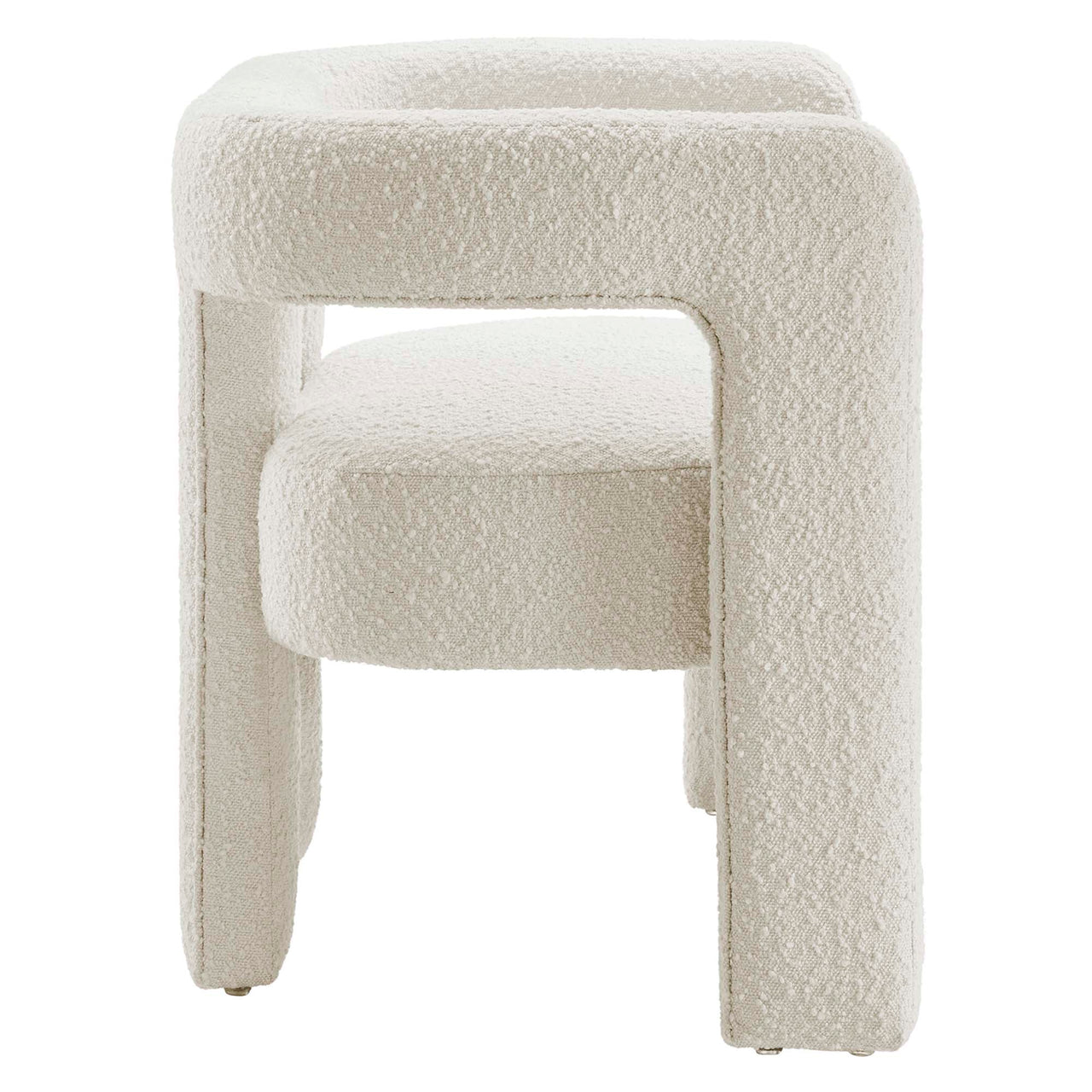 Noira Upholstered Boucle Loveseat, Ivory