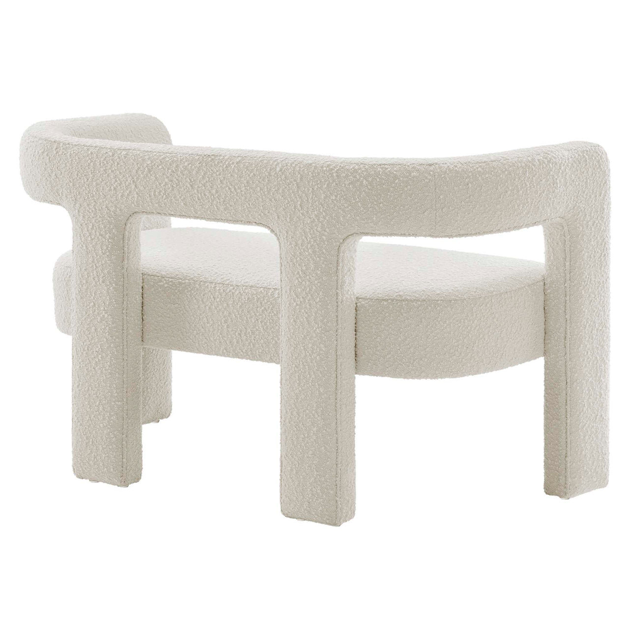 Noira Upholstered Boucle Loveseat, Ivory