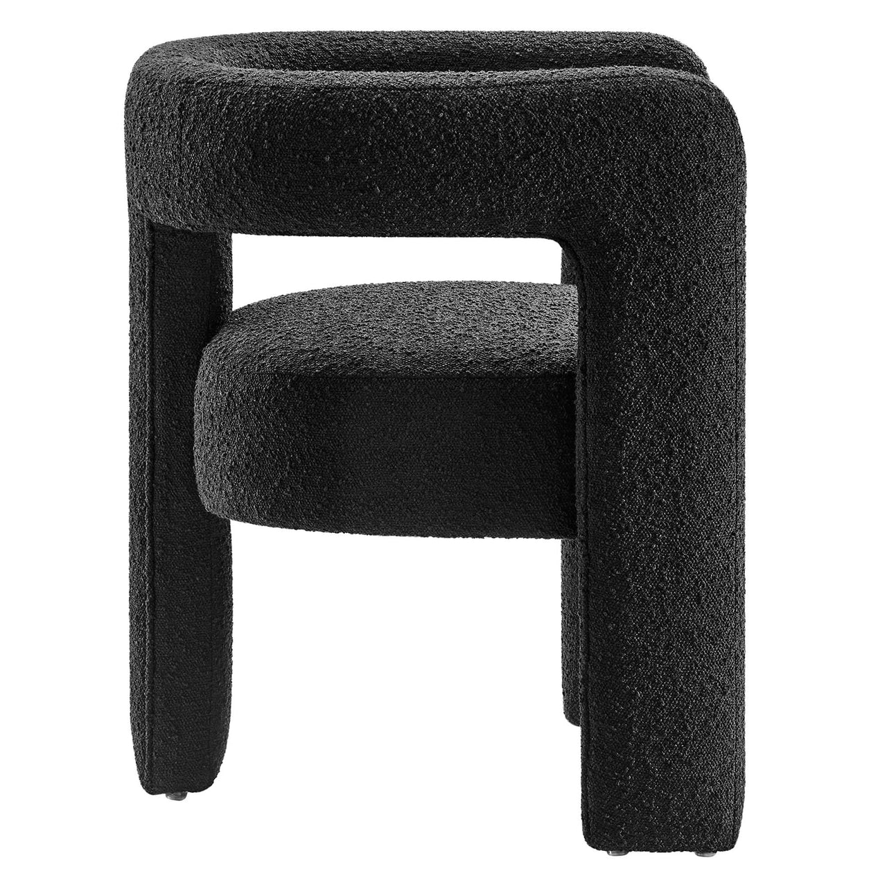Noira Upholstered Boucle Armchair, Black