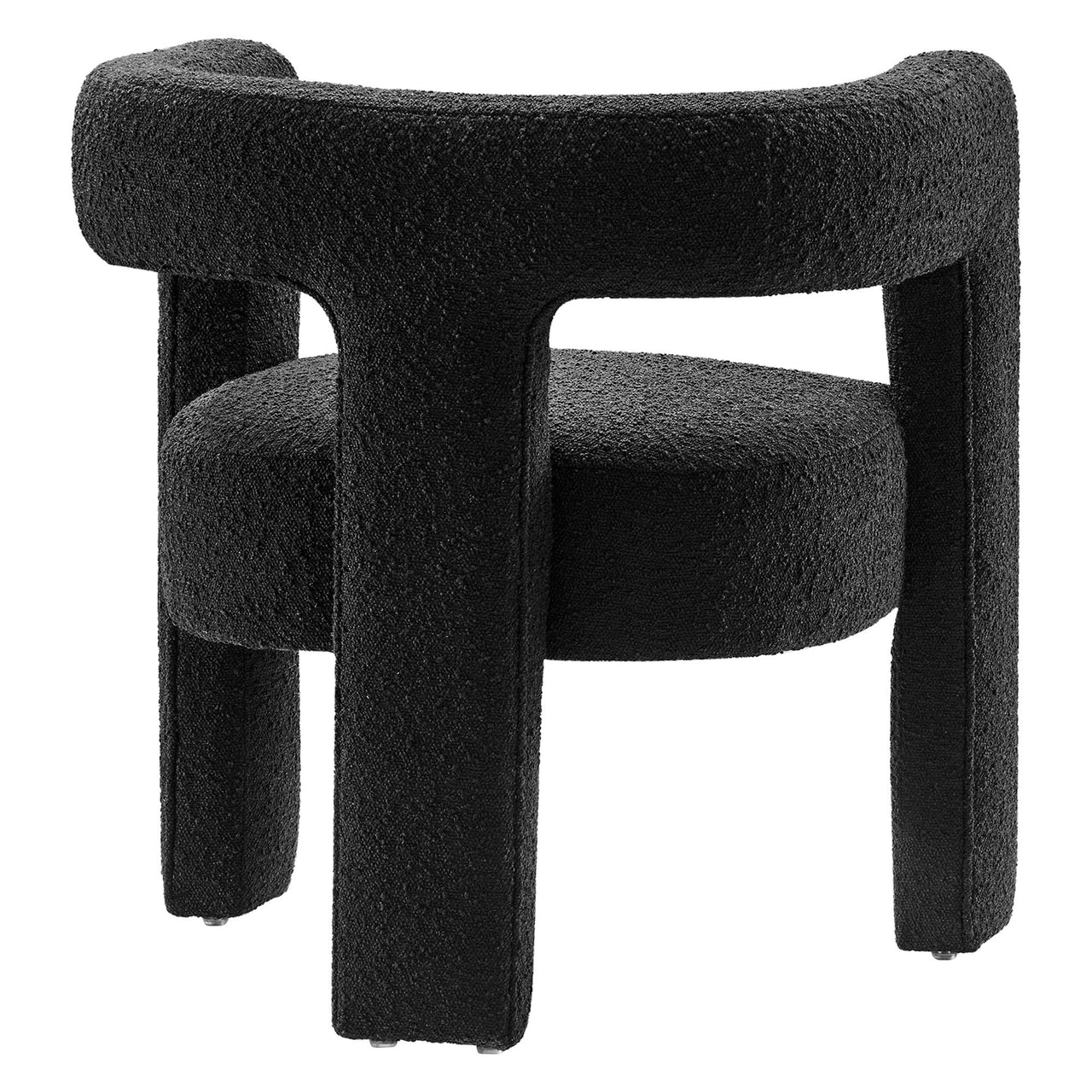 Noira Upholstered Boucle Armchair, Black