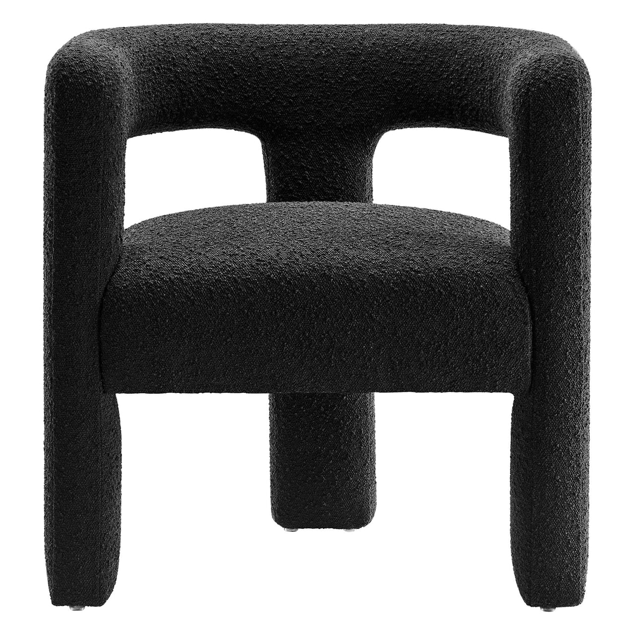 Noira Upholstered Boucle Armchair, Black