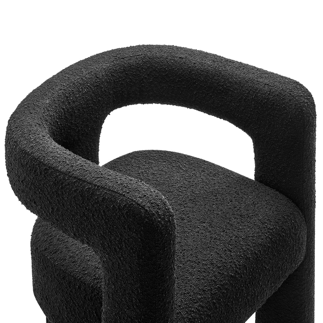 Noira Upholstered Boucle Armchair, Black