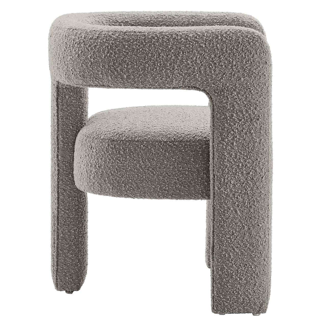 Noira Upholstered Boucle Armchair, Light Gray