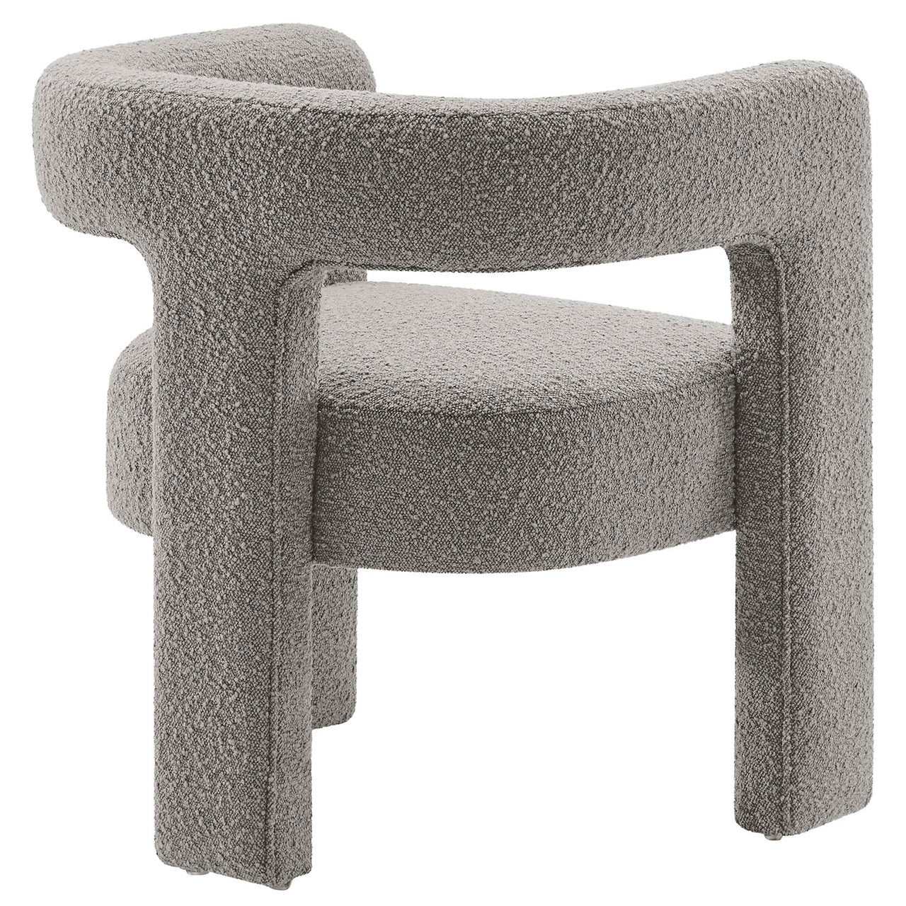 Noira Upholstered Boucle Armchair, Light Gray