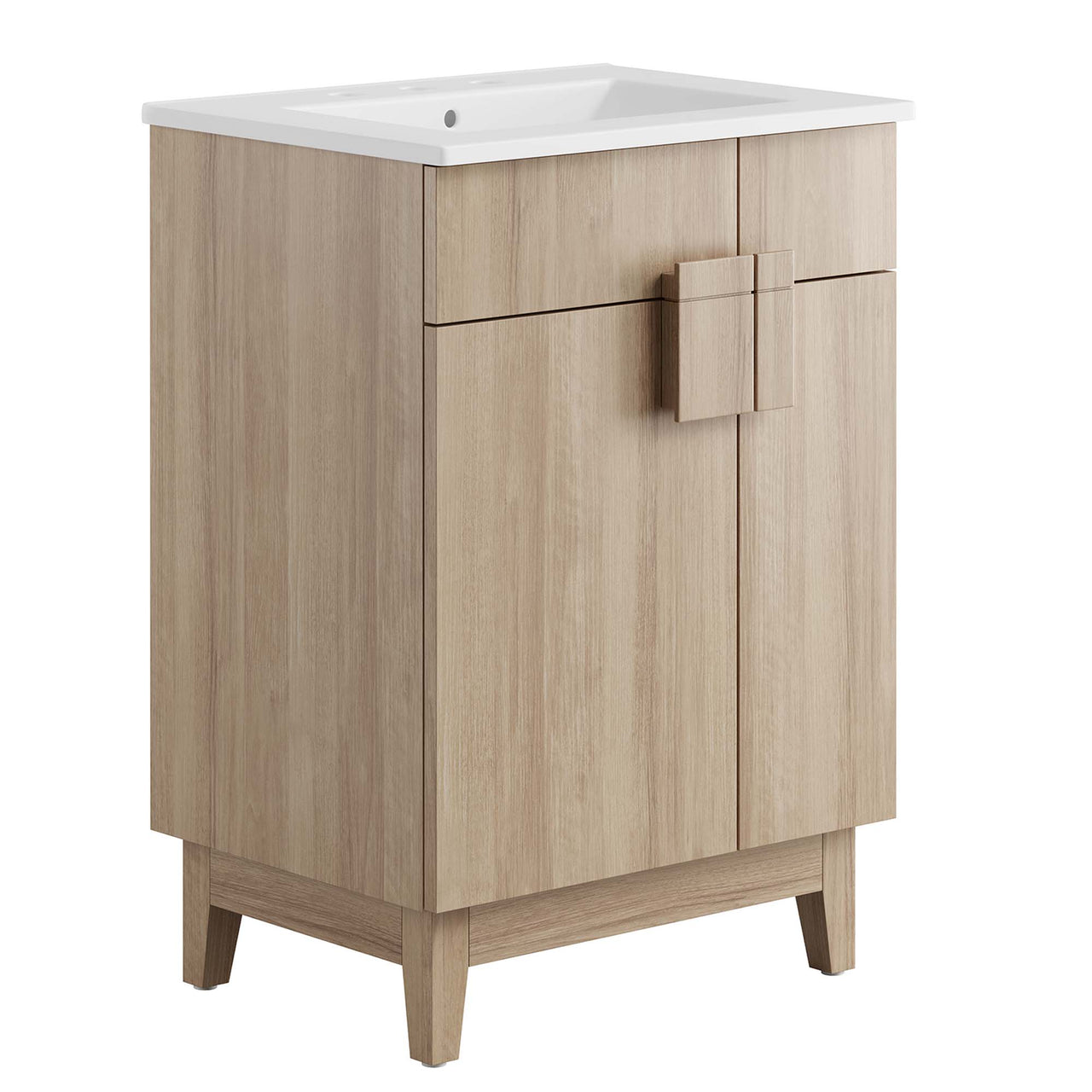 Regalo Vanity Unit, Small, White & Oak