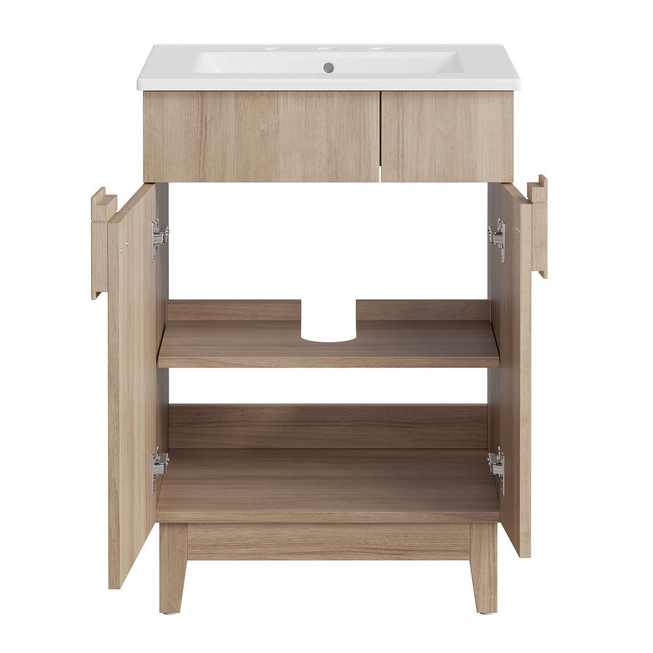 Regalo Vanity Unit, Small, White & Oak