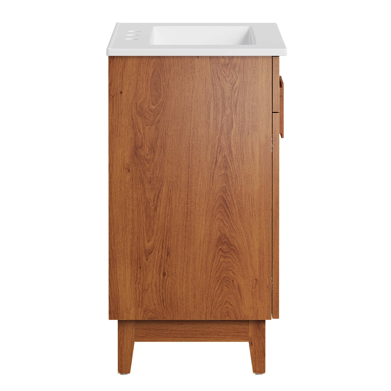 Regalo Vanity Unit, Small, White & Walnut