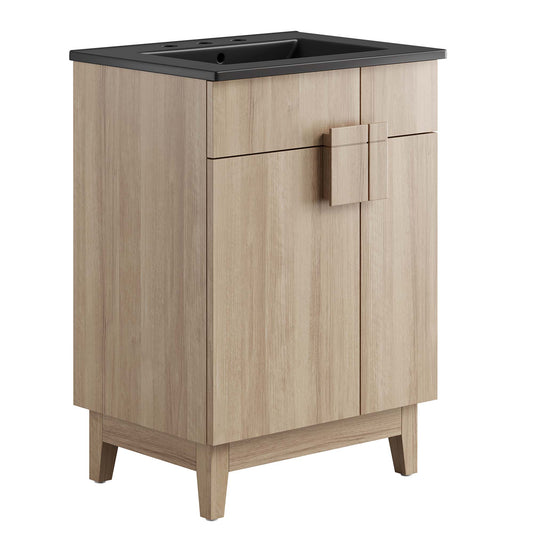 Regalo Vanity Unit, Small, Black & Oak