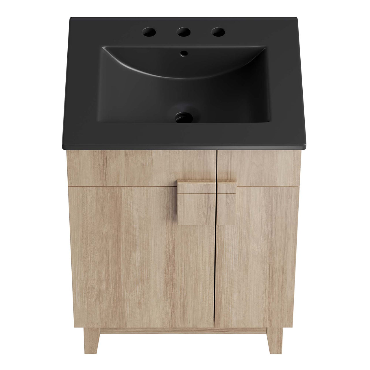 Regalo Vanity Unit, Small, Black & Oak