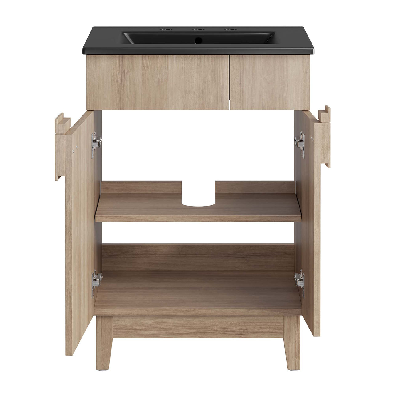 Regalo Vanity Unit, Small, Black & Oak