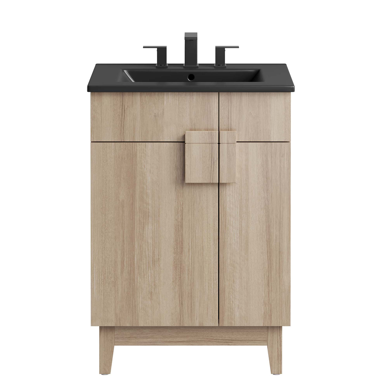Regalo Vanity Unit, Small, Black & Oak