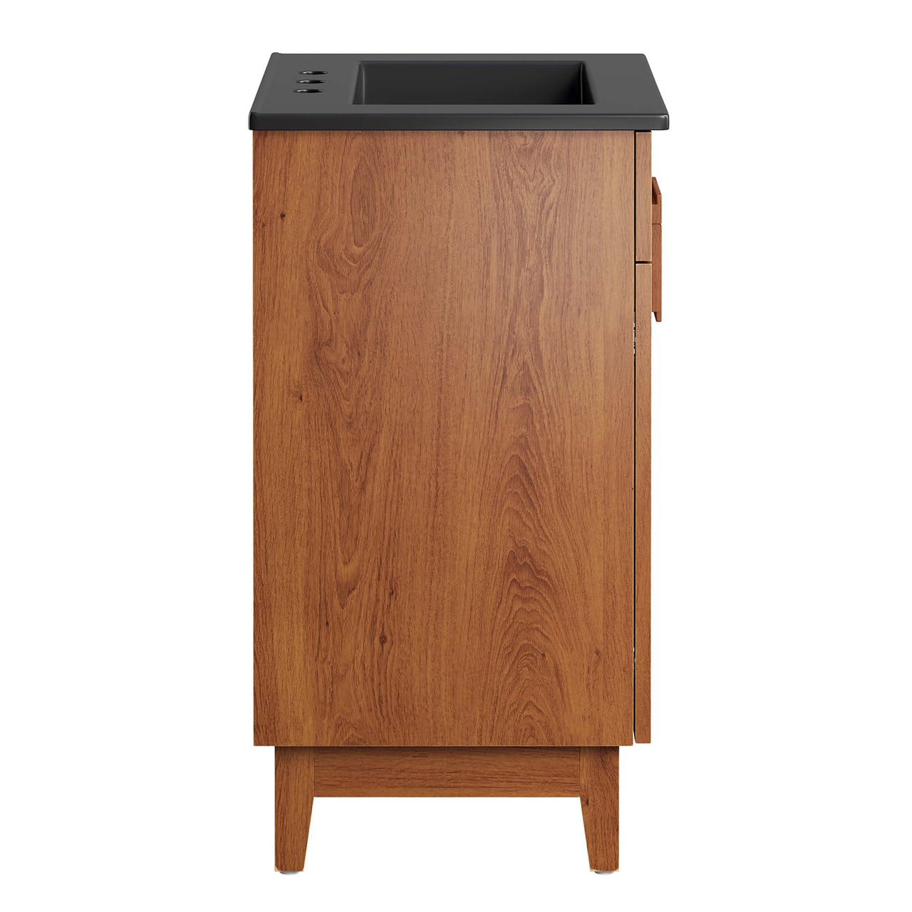 Regalo Vanity Unit, Small, Black & Walnut