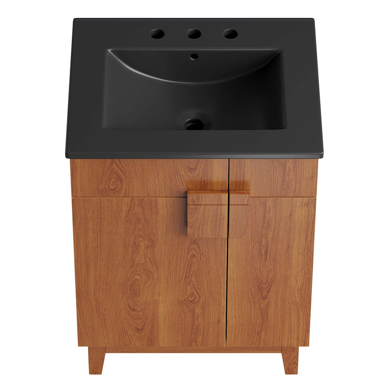 Regalo Vanity Unit, Small, Black & Walnut
