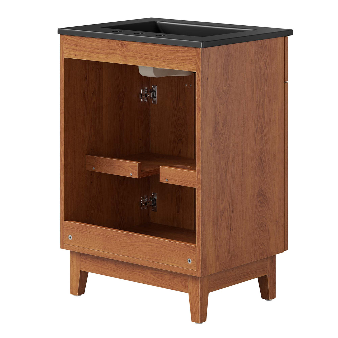 Regalo Vanity Unit, Small, Black & Walnut