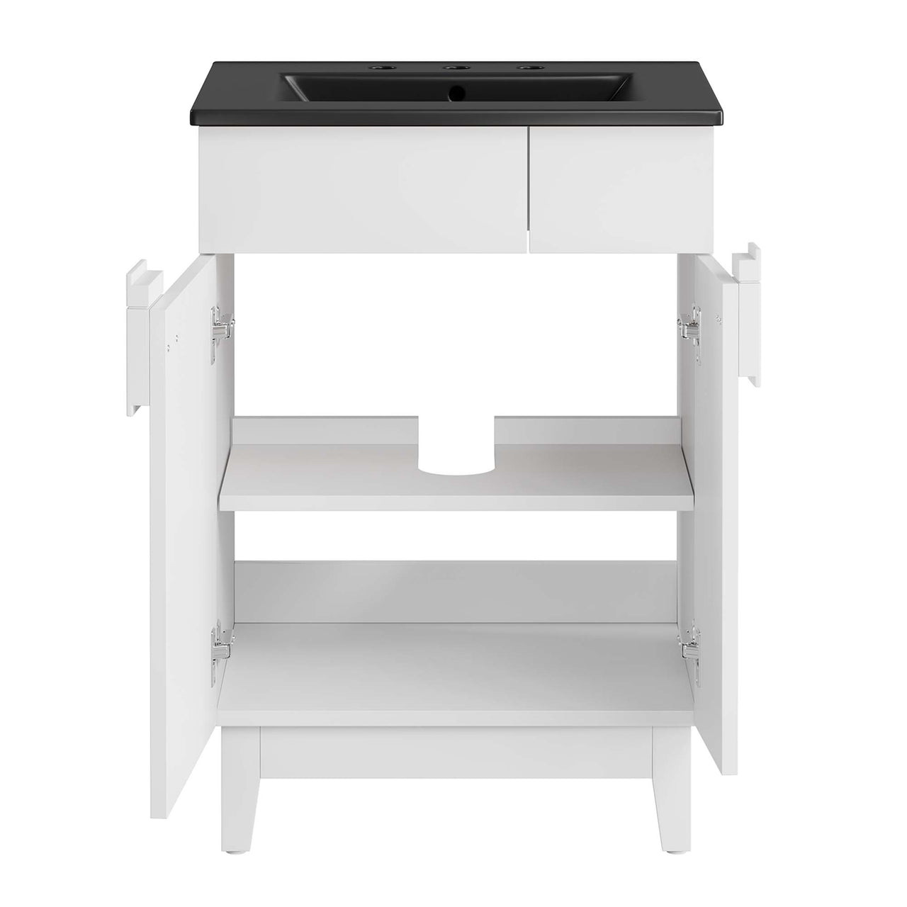 Regalo Vanity Unit, Small, Black & White