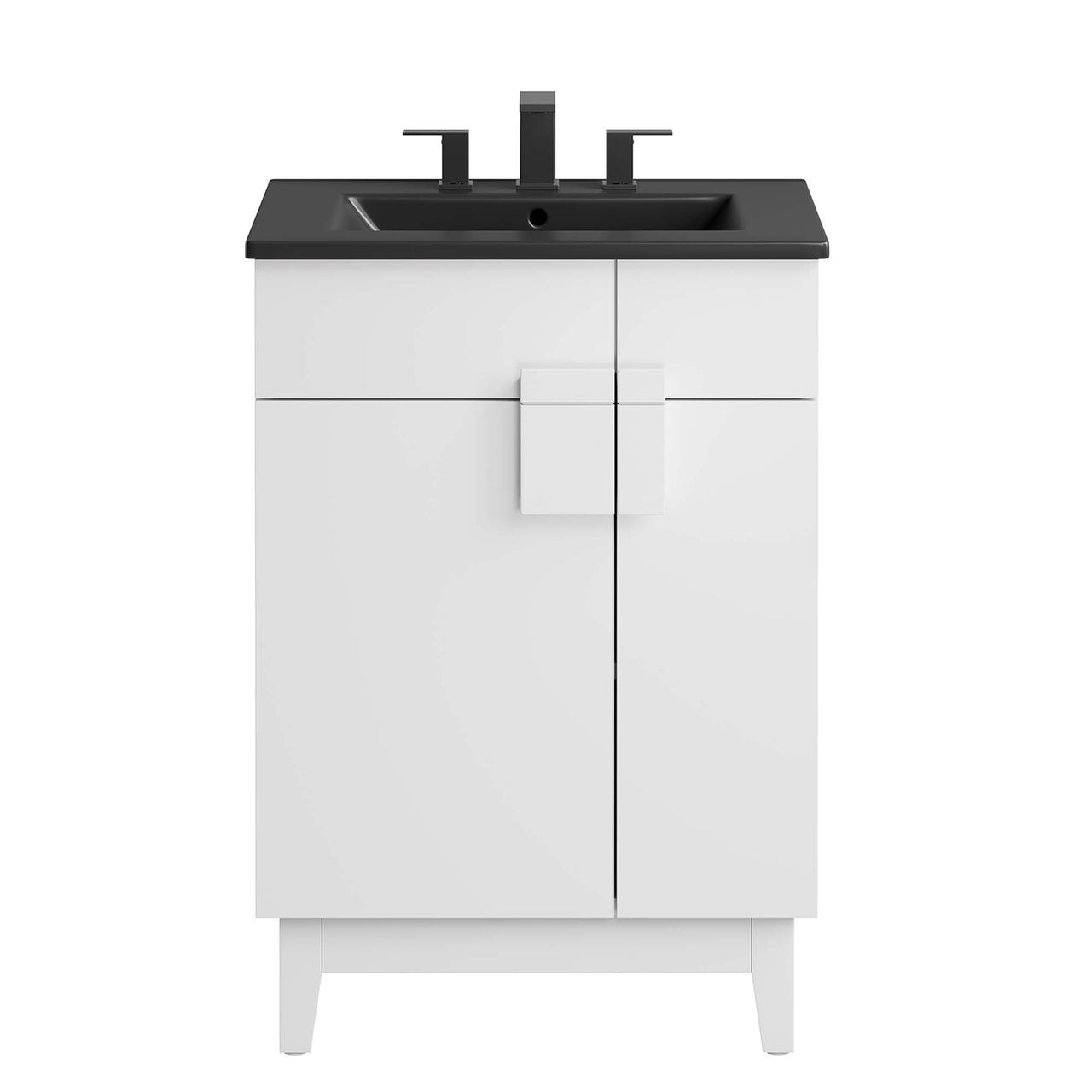 Regalo Vanity Unit, Small, Black & White