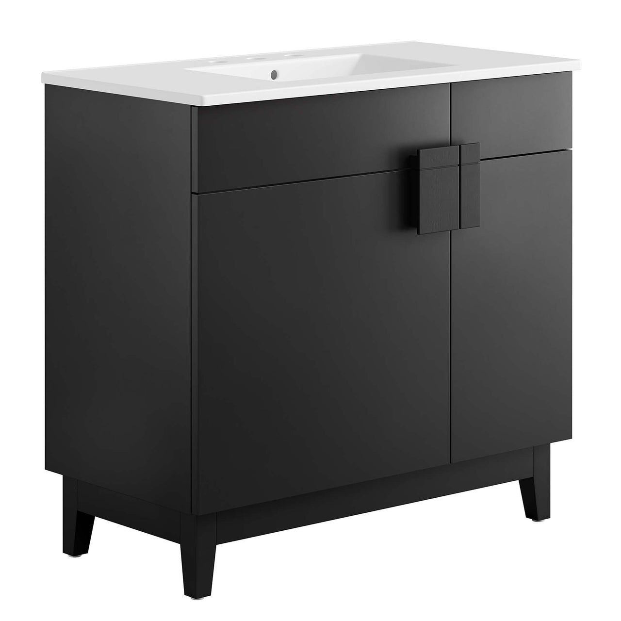 Regalo Vanity Unit, Large, White & Black