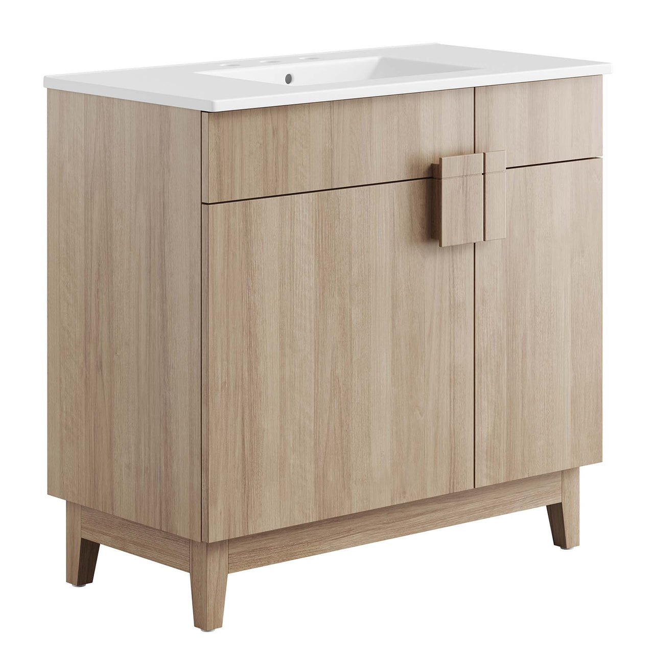 Regalo Vanity Unit, Large, White & Oak