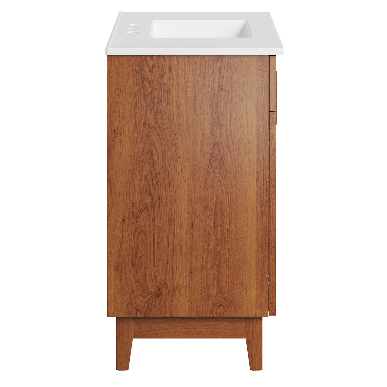 Regalo Vanity Unit, Large, White & Walnut