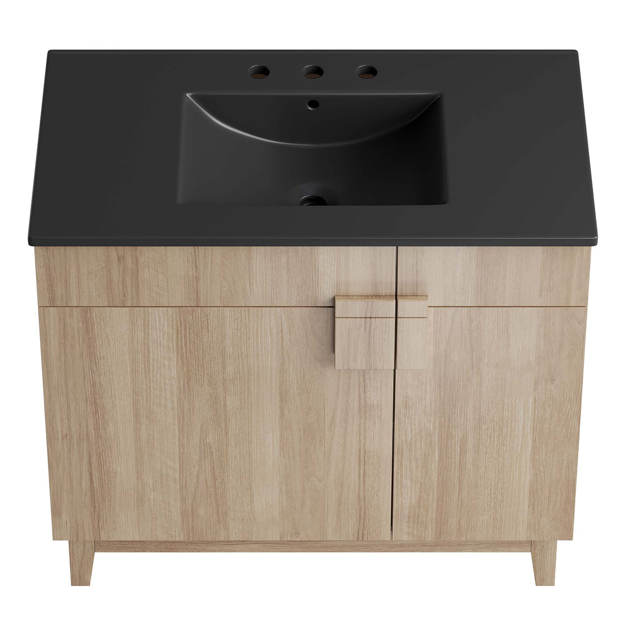 Regalo Vanity Unit, Large, Black & Oak
