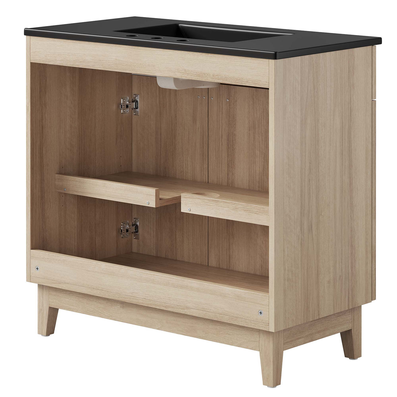 Regalo Vanity Unit, Large, Black & Oak