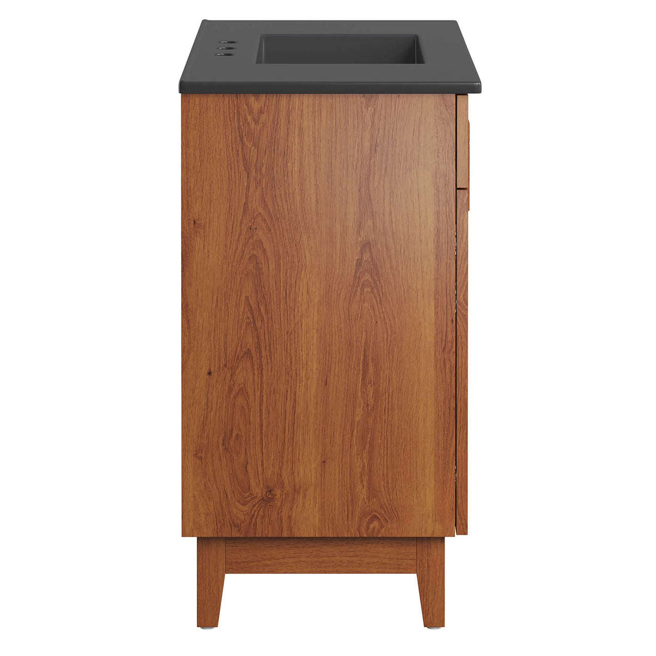 Regalo Vanity Unit, Large, Black & Walnut