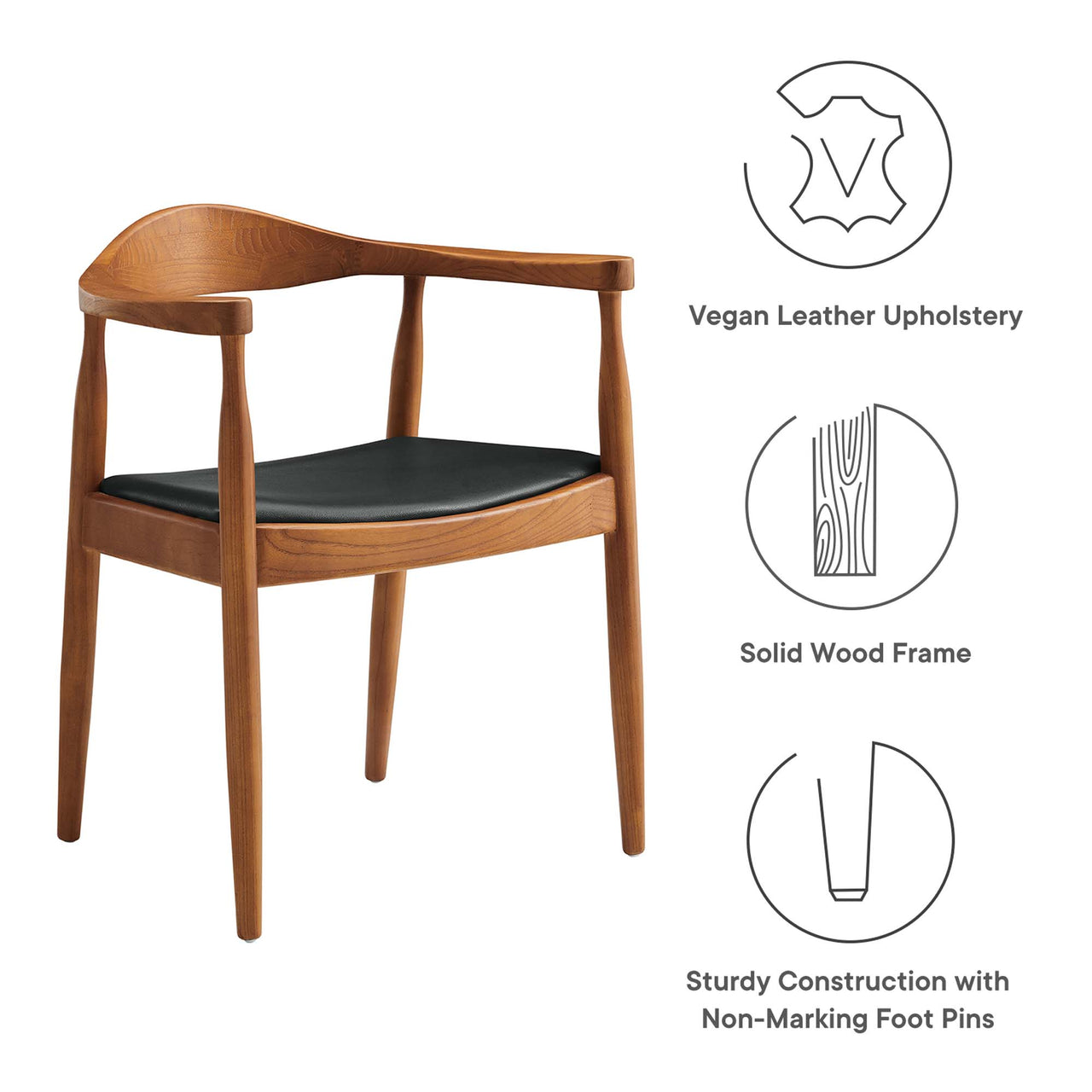Marivelle Dining Armchair, Black