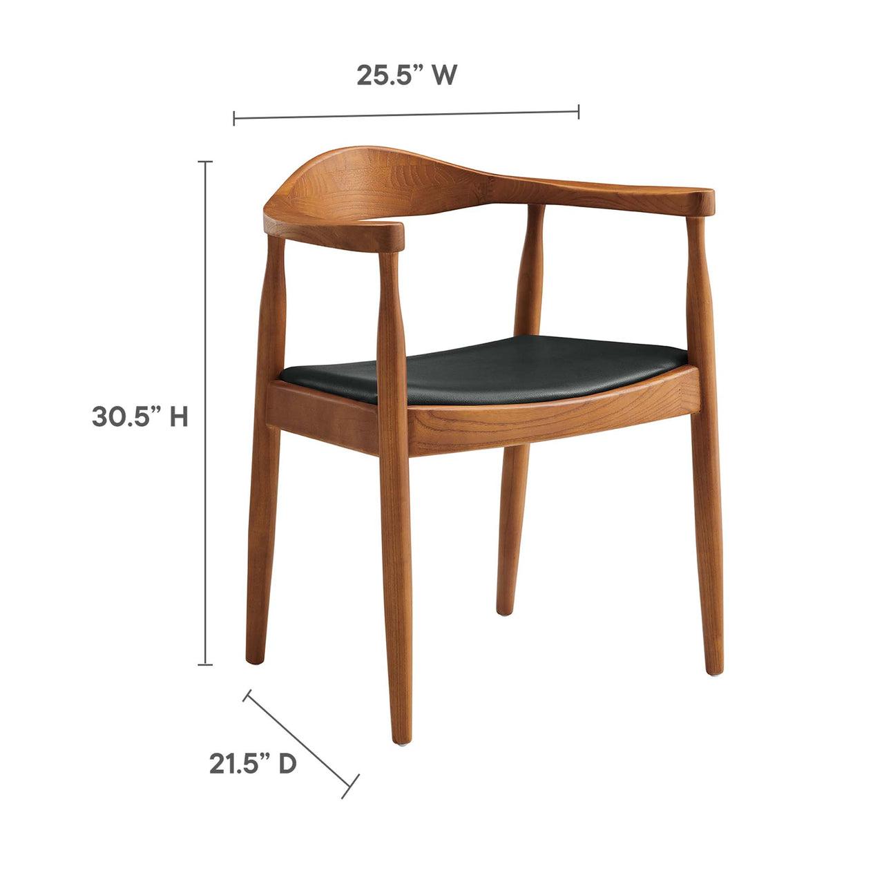 Marivelle Dining Armchair, Black