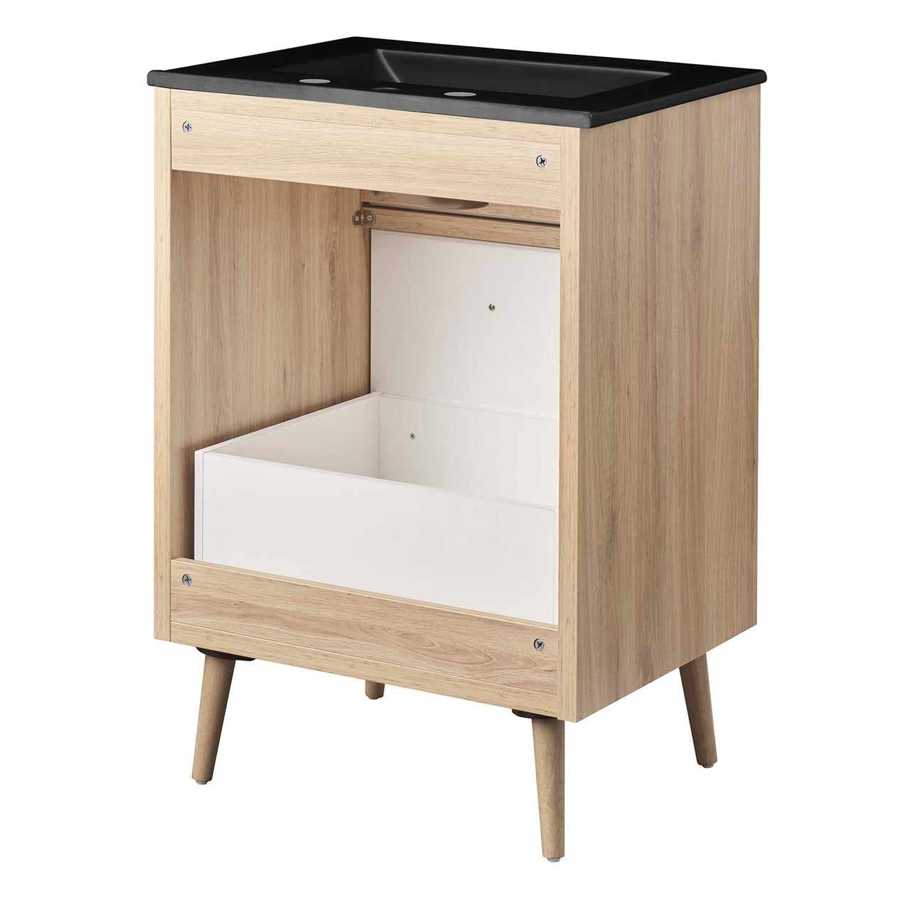 Mavon Vanity Unit, Small, Black & Oak
