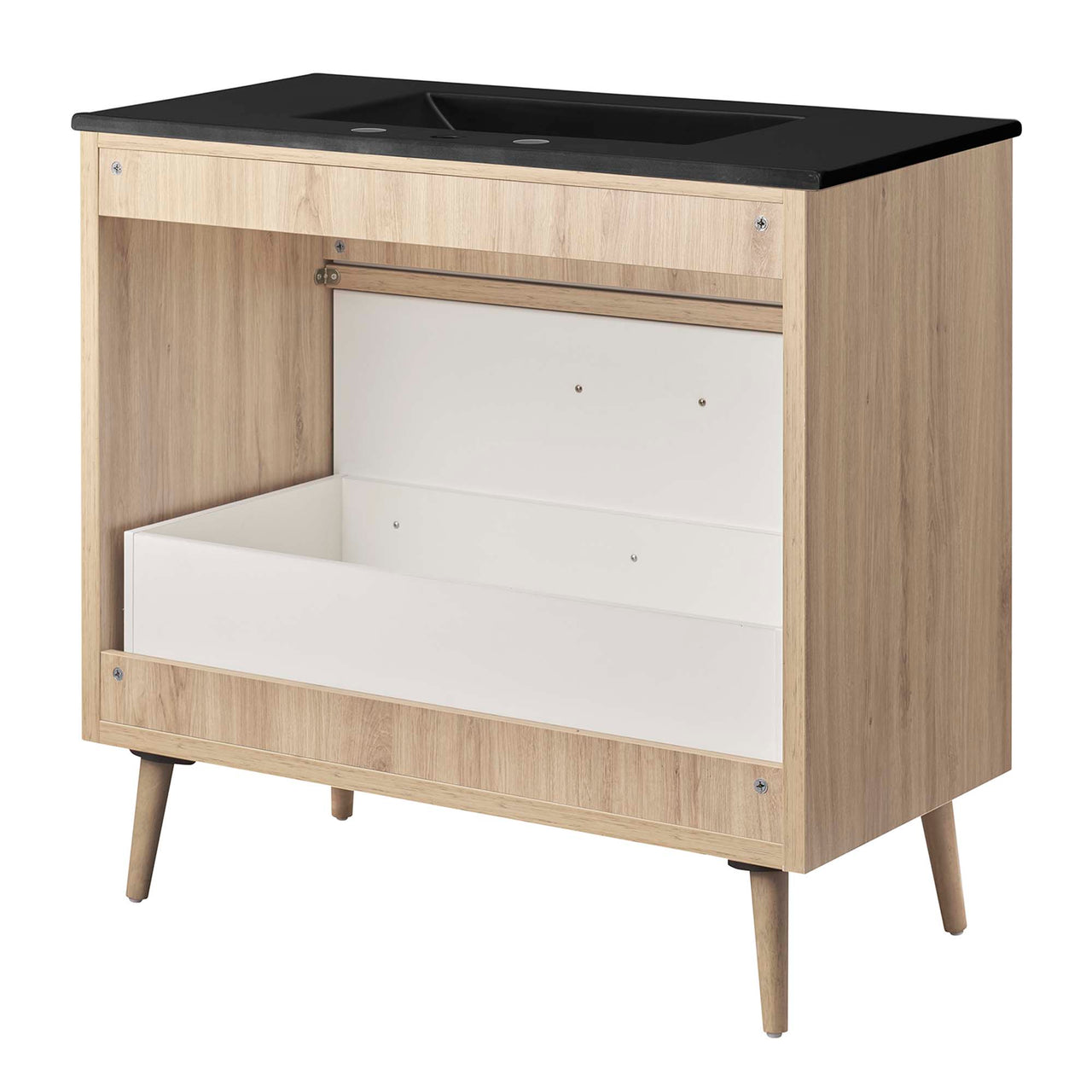 Mavon Vanity Unit, Large, Black & Oak
