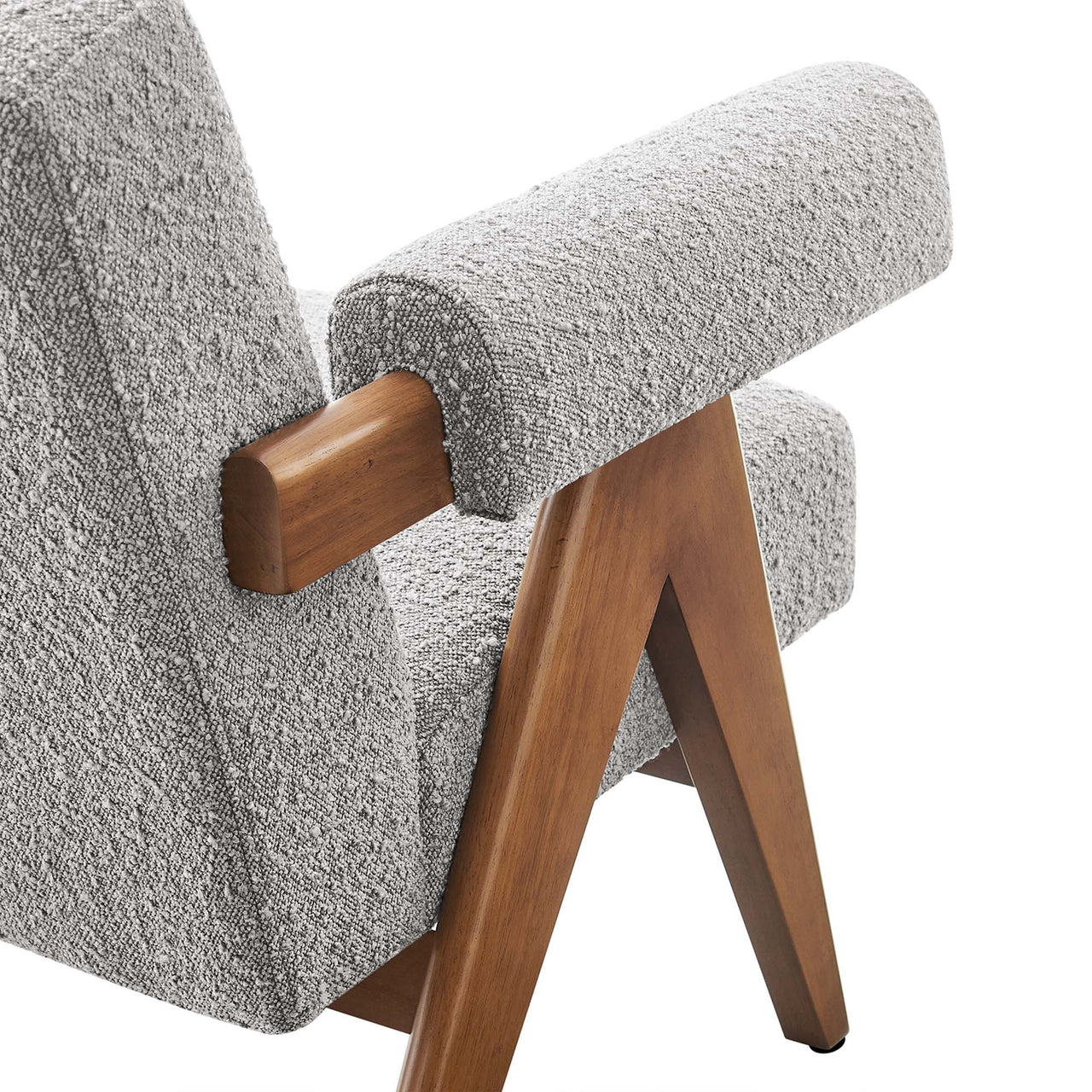 Serenel Boucle Armchair, Light Gray